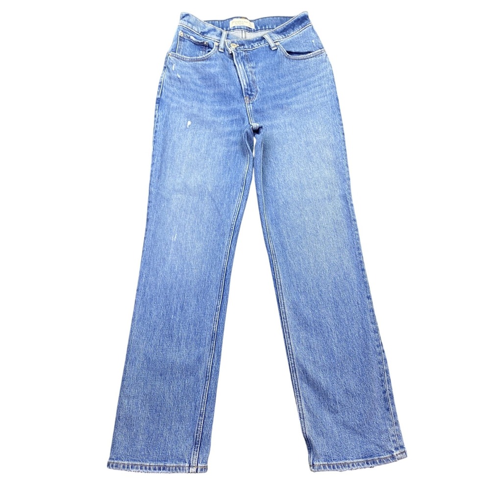 Abercrombie & Fitch The 90s Straight Ultra High Rise Jeans Blue Size 25 Grunge